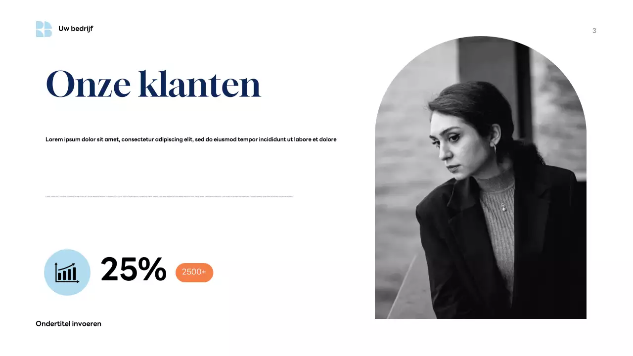 Blauwe moderne zakelijke presentatie