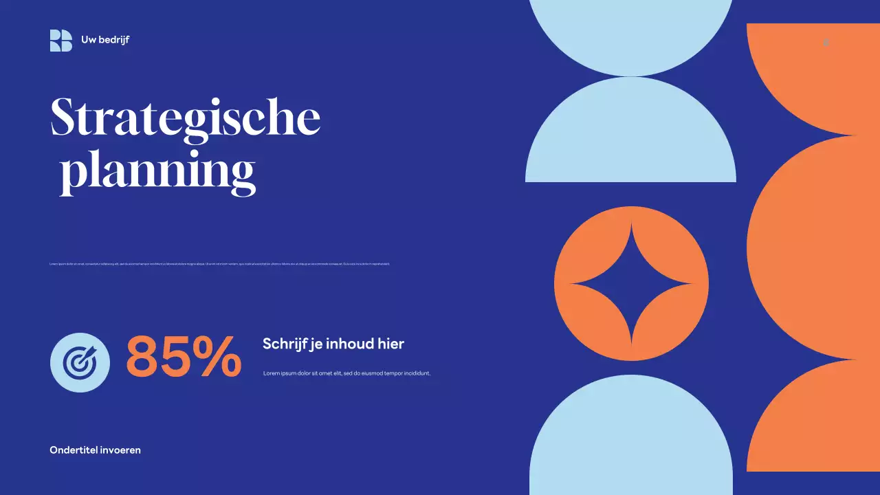 Blauwe moderne zakelijke presentatie