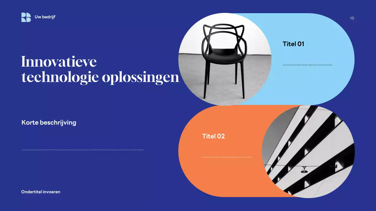 Blauwe moderne zakelijke presentatie