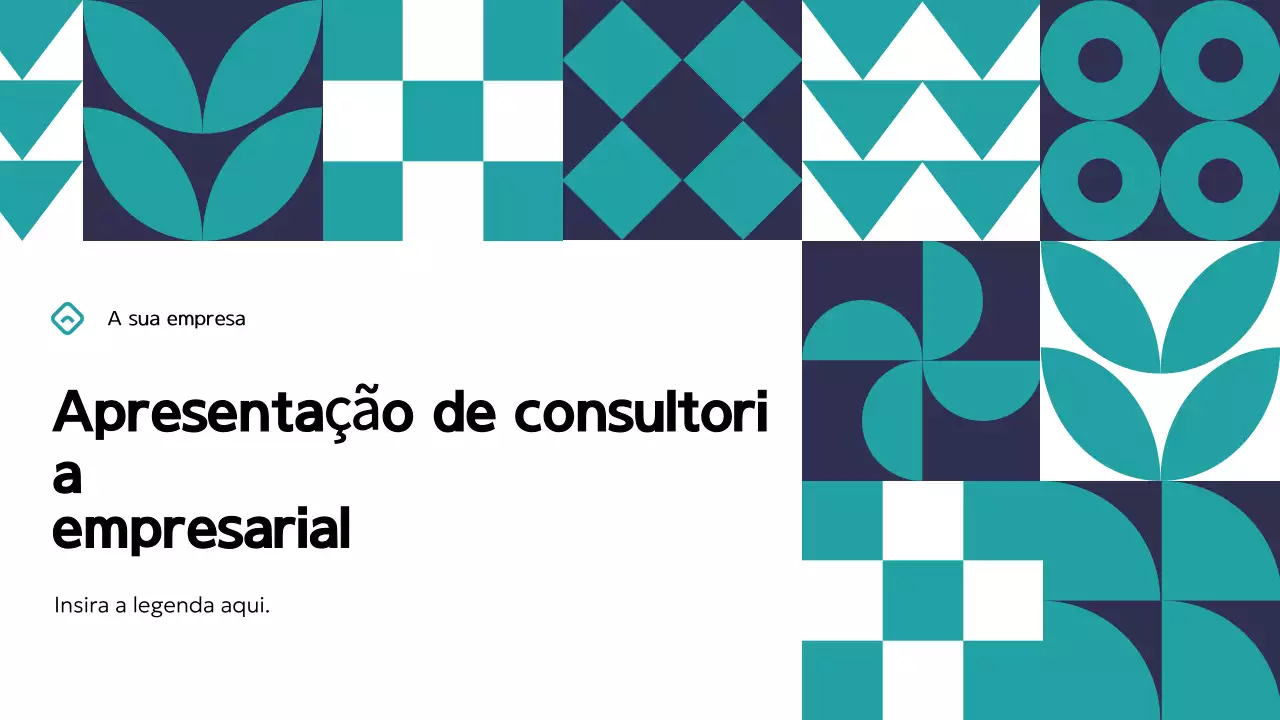 Apresentação de negócios geométrica azul-petróleo