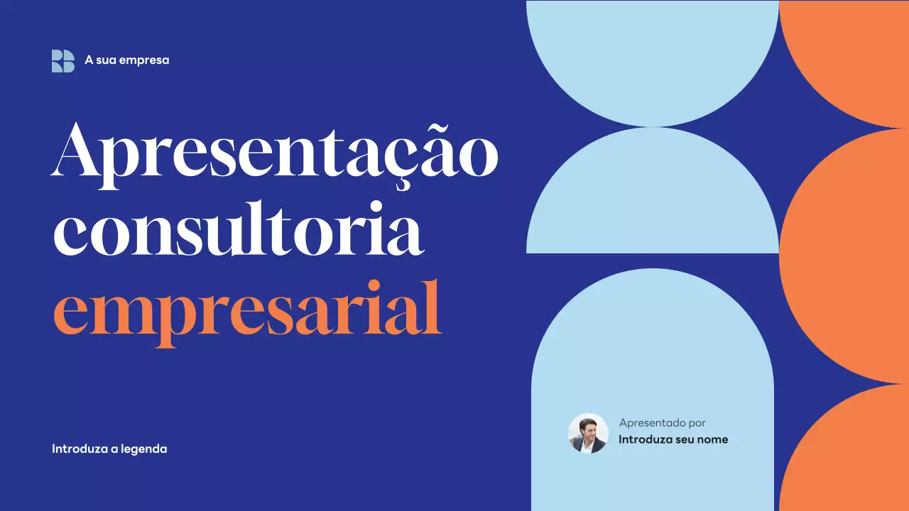 Apresentação de negócios moderna azul