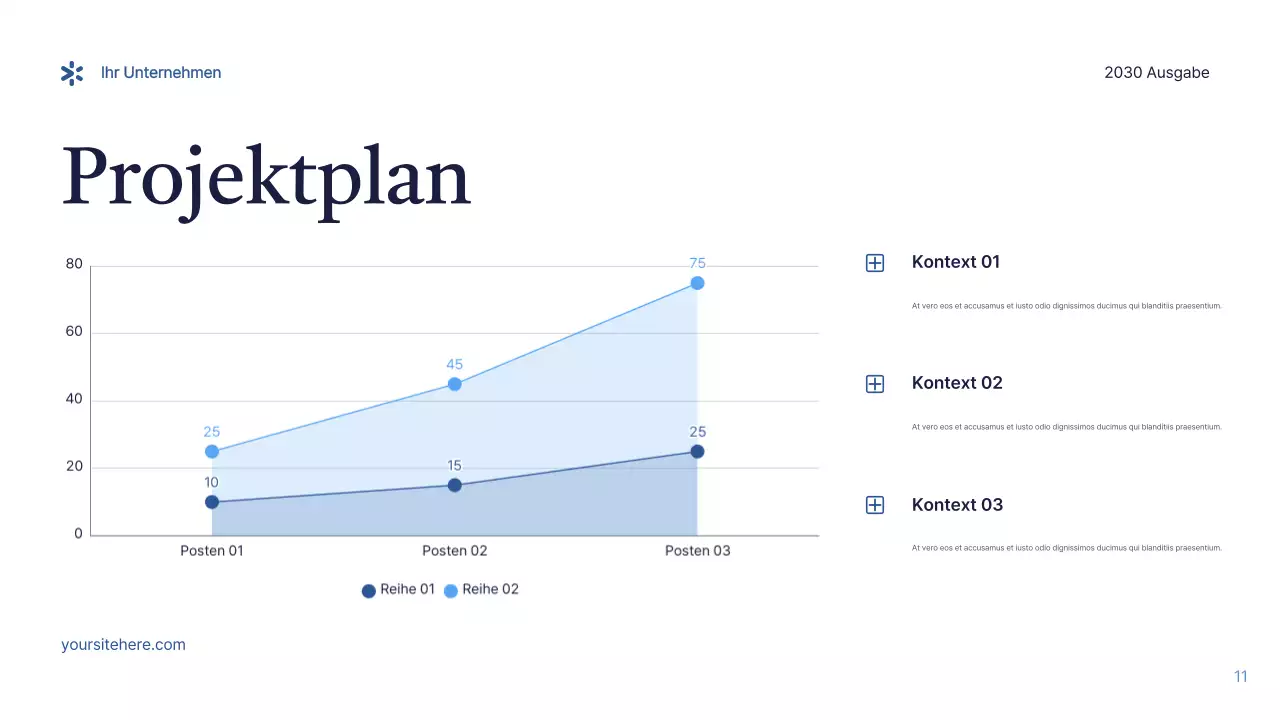 Blaue moderne IT-Präsentation
