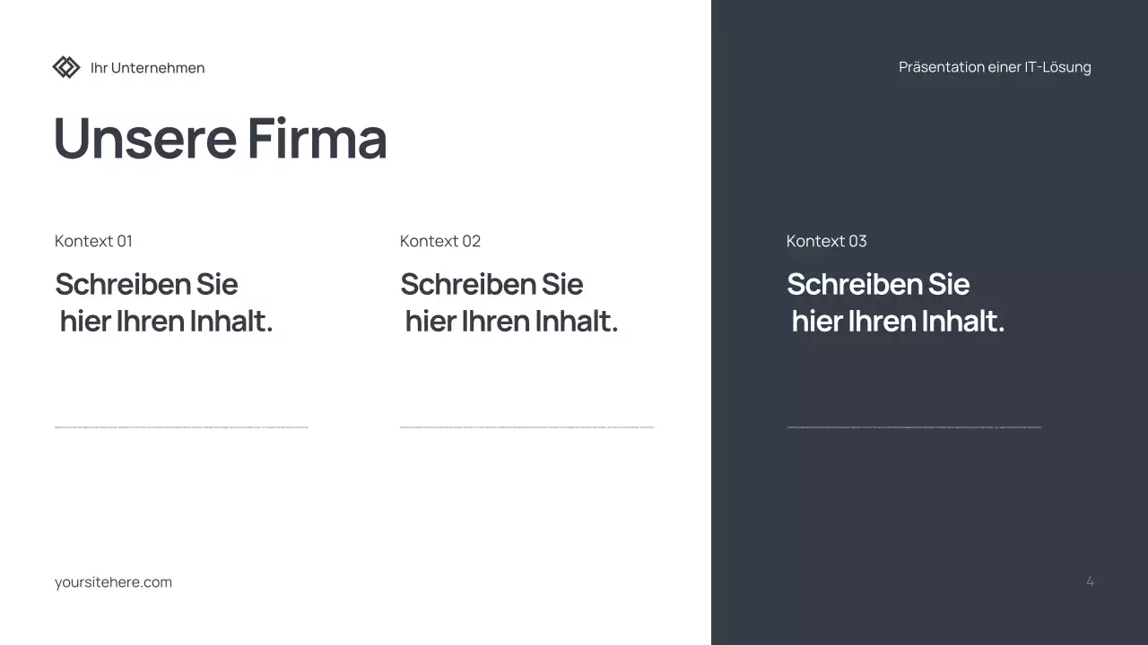 Graues modernes IT-Präsentationsdokument