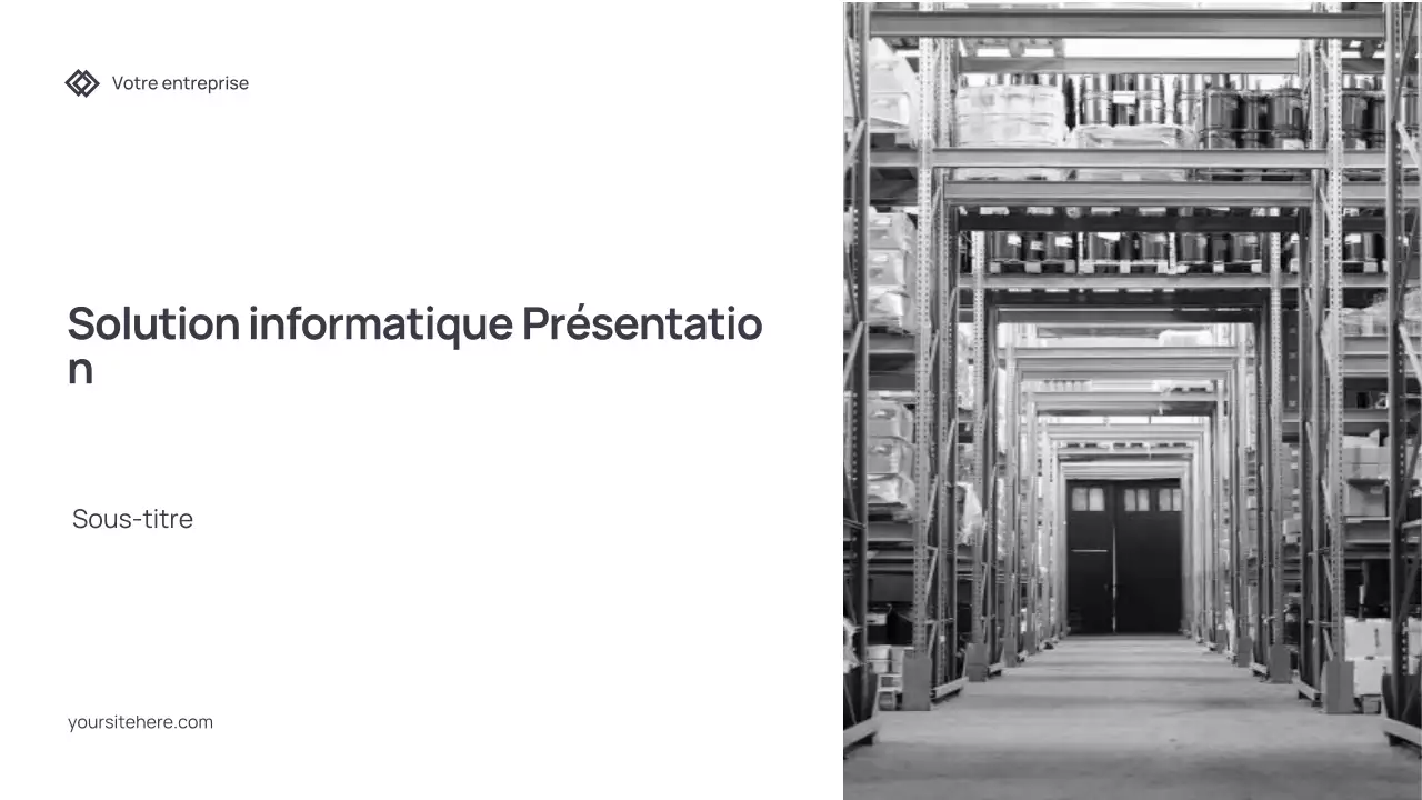 Document de présentation informatique moderne gris