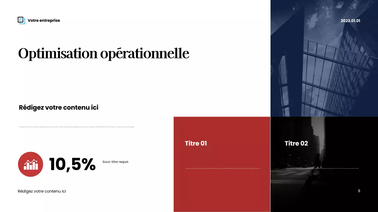 Présentation commerciale moderne rouge