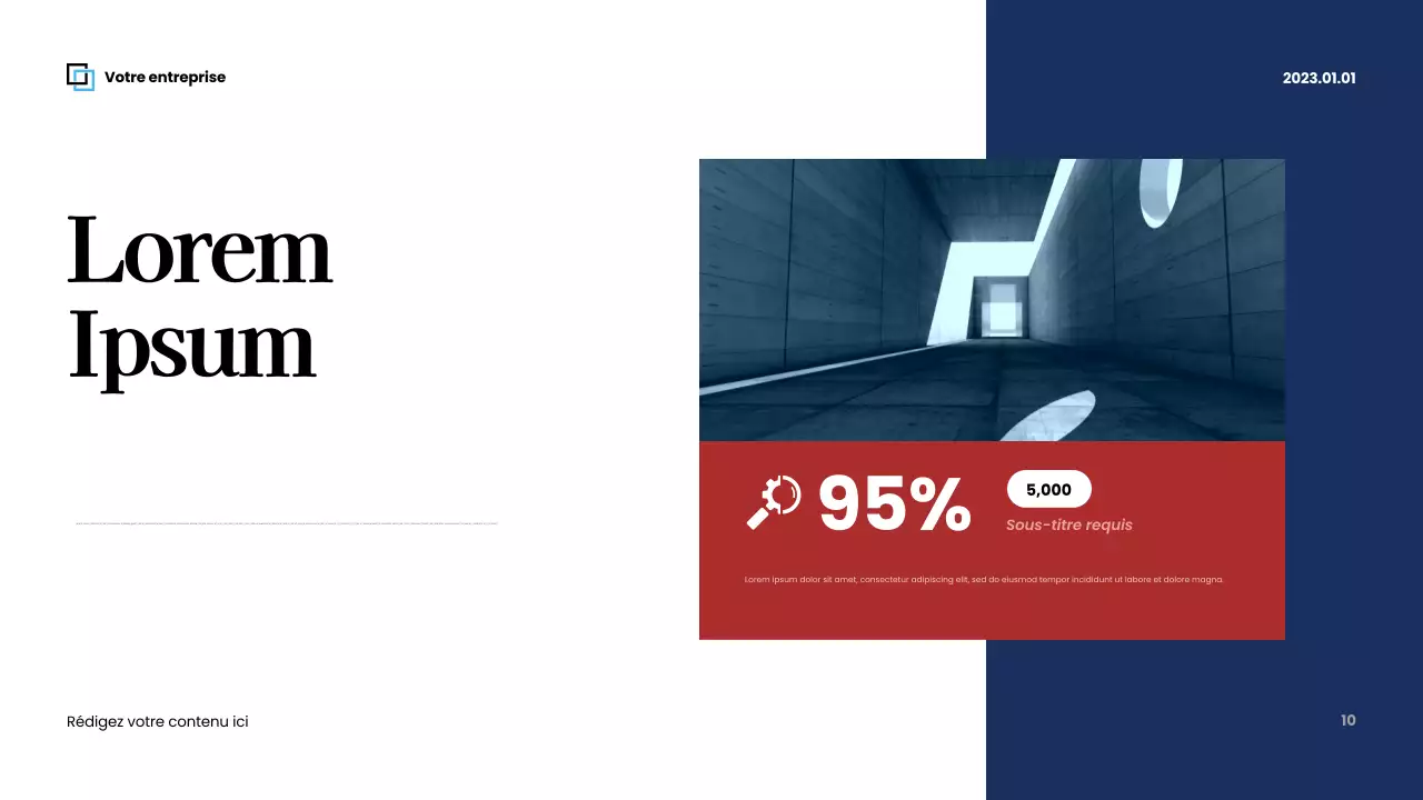 Présentation commerciale moderne rouge