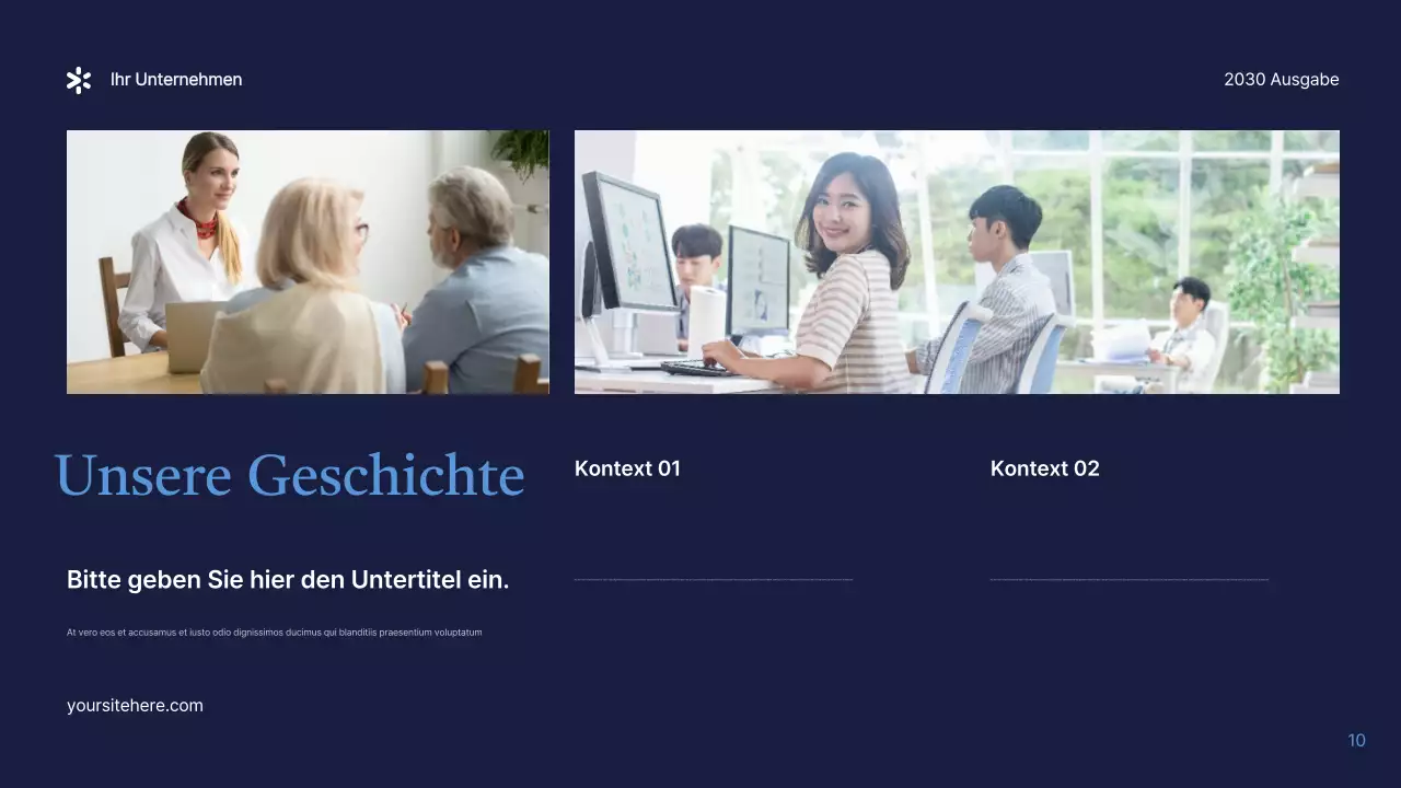 Blaue moderne IT-Präsentation