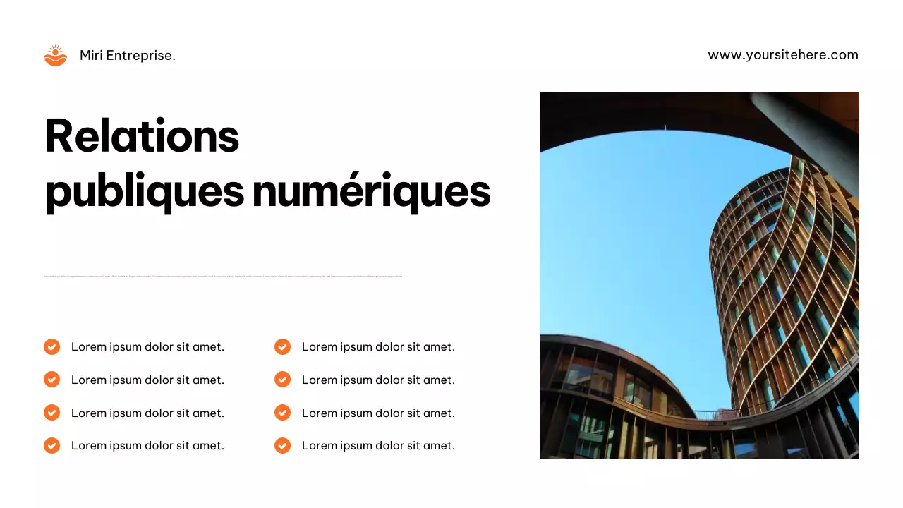 Publicité de l'agence Orange Modern