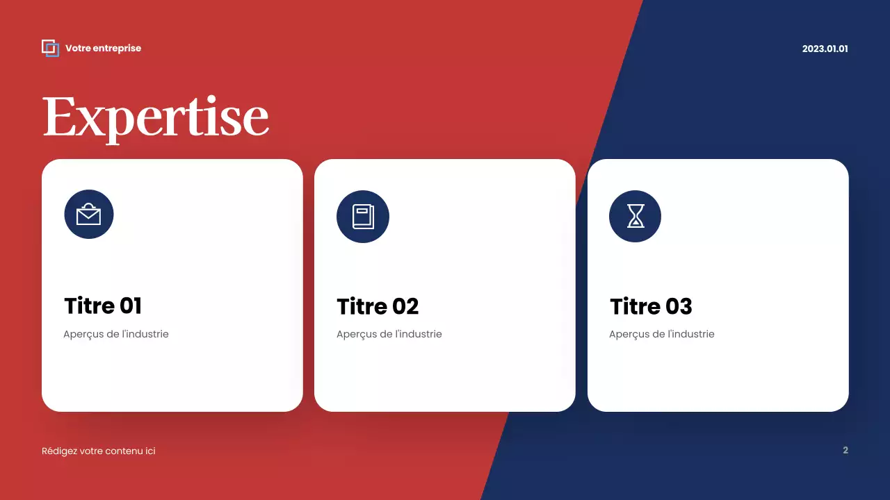 Présentation commerciale moderne rouge