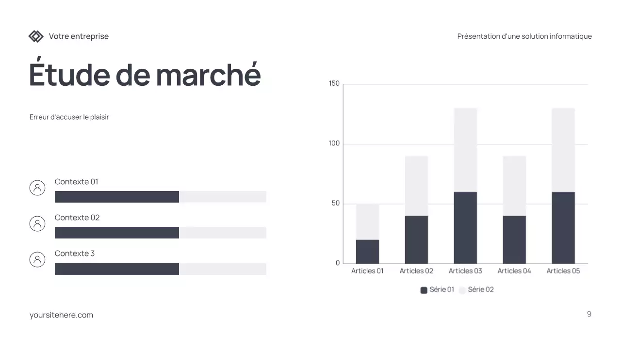 Document de présentation informatique moderne gris