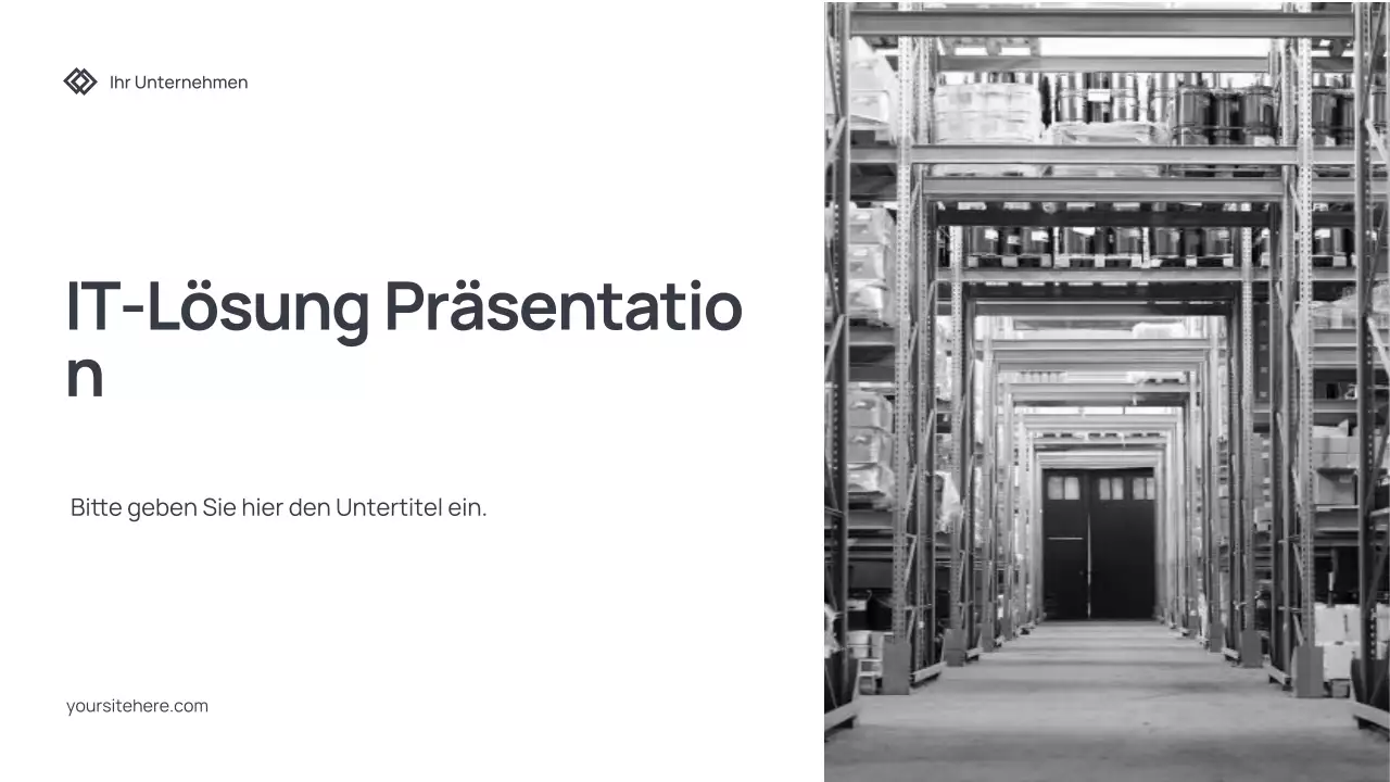 Graues modernes IT-Präsentationsdokument