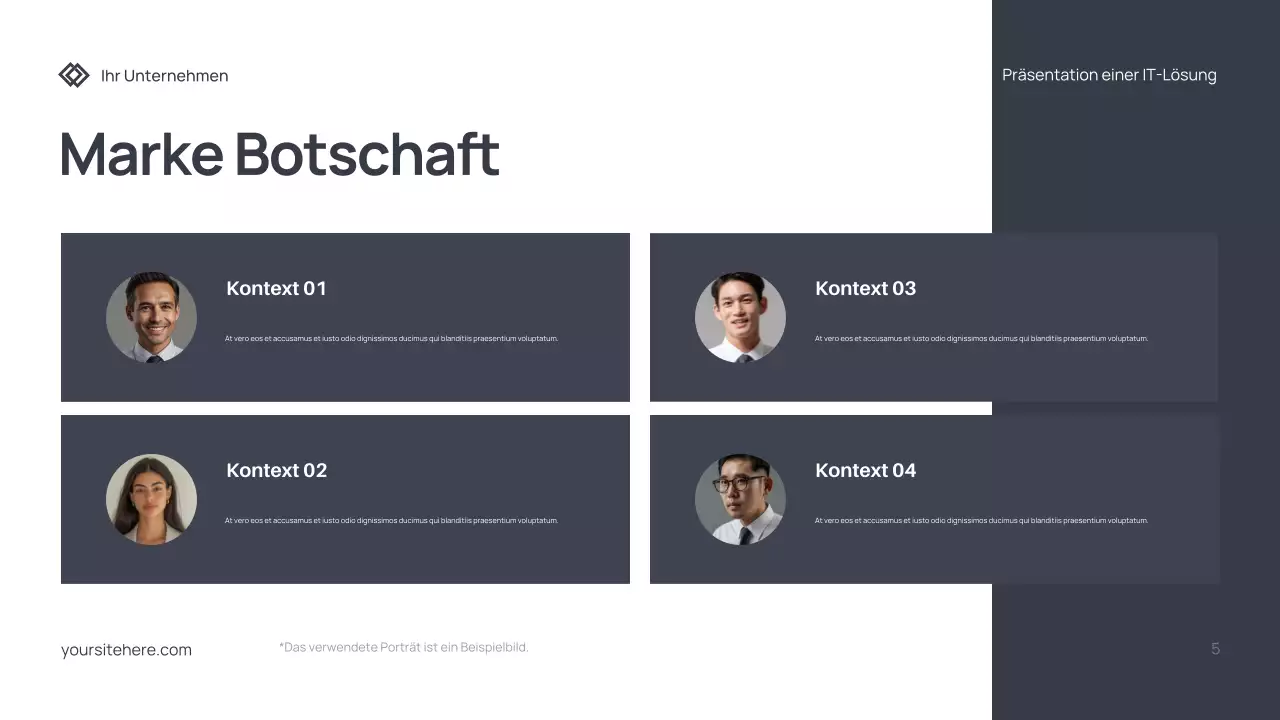 Graues modernes IT-Präsentationsdokument
