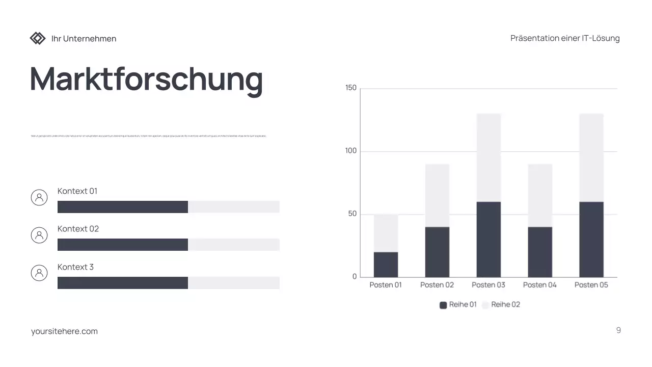 Graues modernes IT-Präsentationsdokument