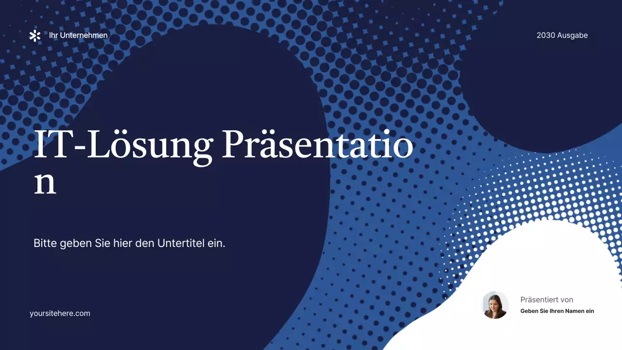 Blaue moderne IT-Präsentation