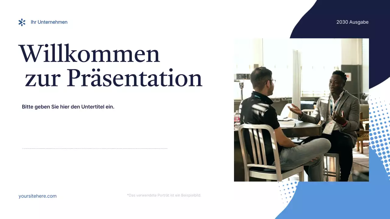 Blaue moderne IT-Präsentation