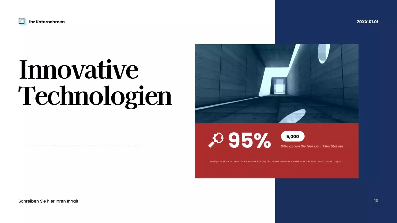 Rote moderne Geschäftspräsentation