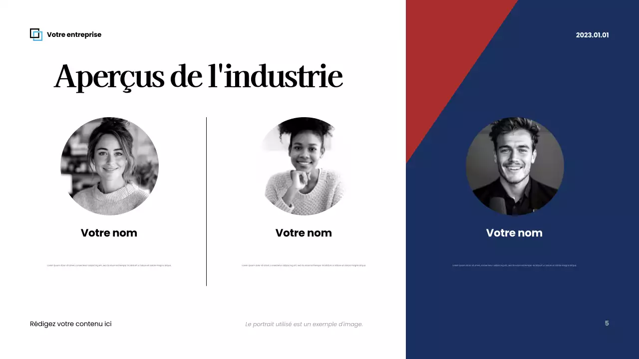 Présentation commerciale moderne rouge