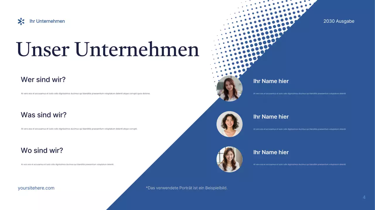 Blaue moderne IT-Präsentation