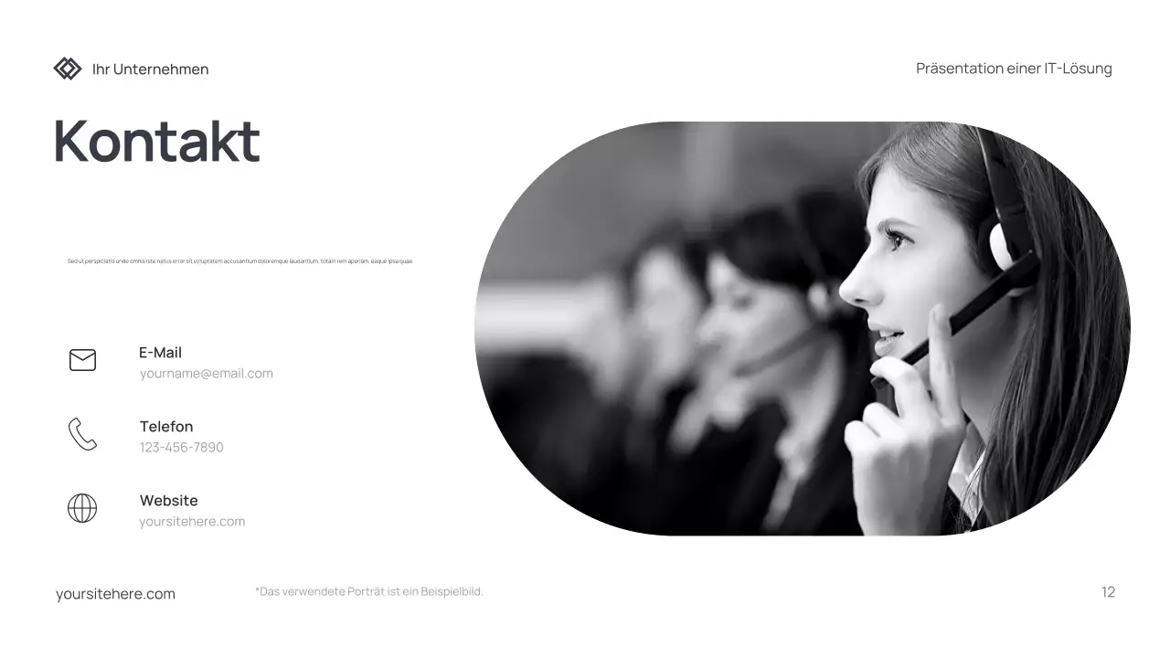 Graues modernes IT-Präsentationsdokument