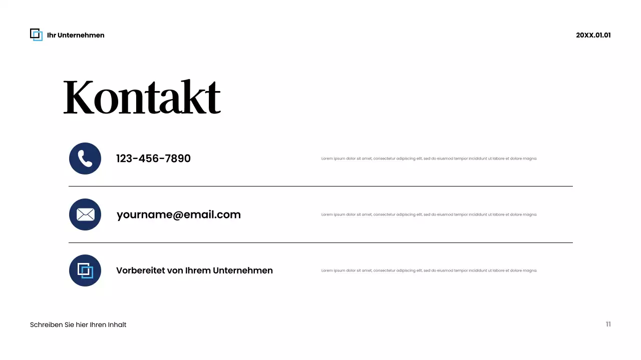 Rote moderne Geschäftspräsentation