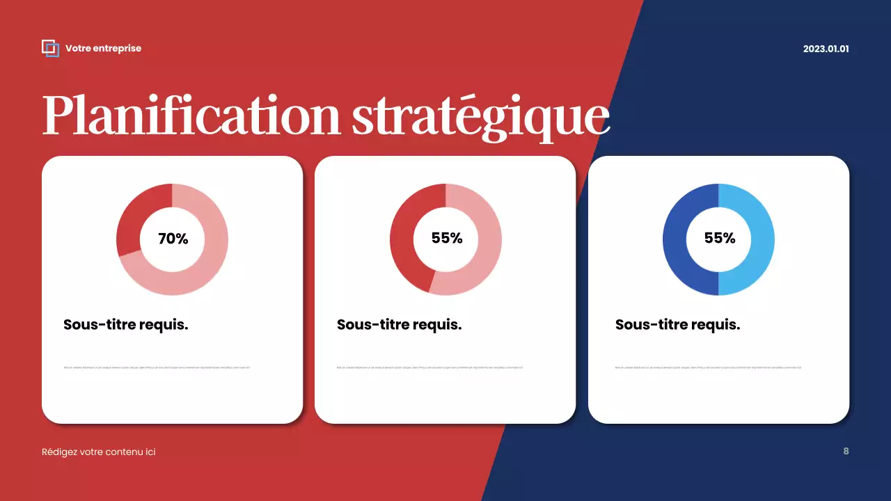 Présentation commerciale moderne rouge
