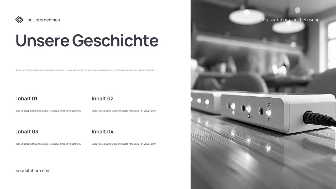 Graues modernes IT-Präsentationsdokument