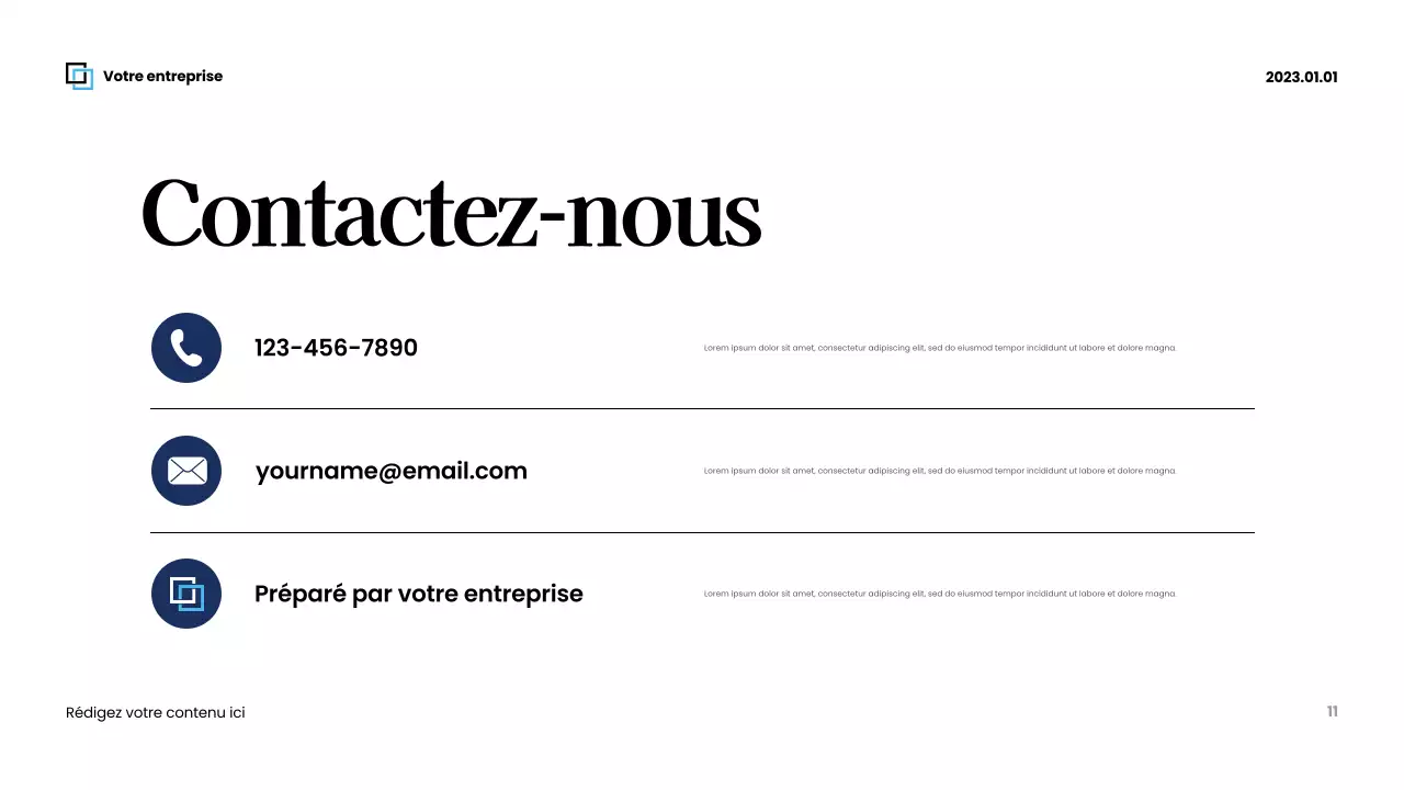 Présentation commerciale moderne rouge