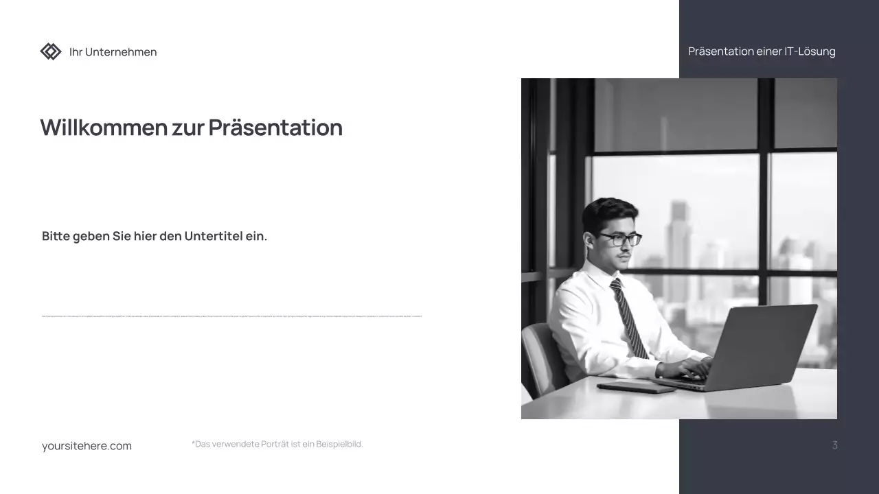 Graues modernes IT-Präsentationsdokument