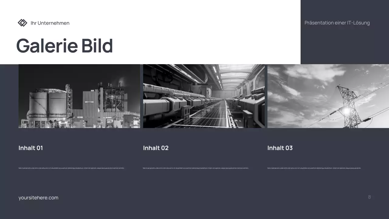 Graues modernes IT-Präsentationsdokument