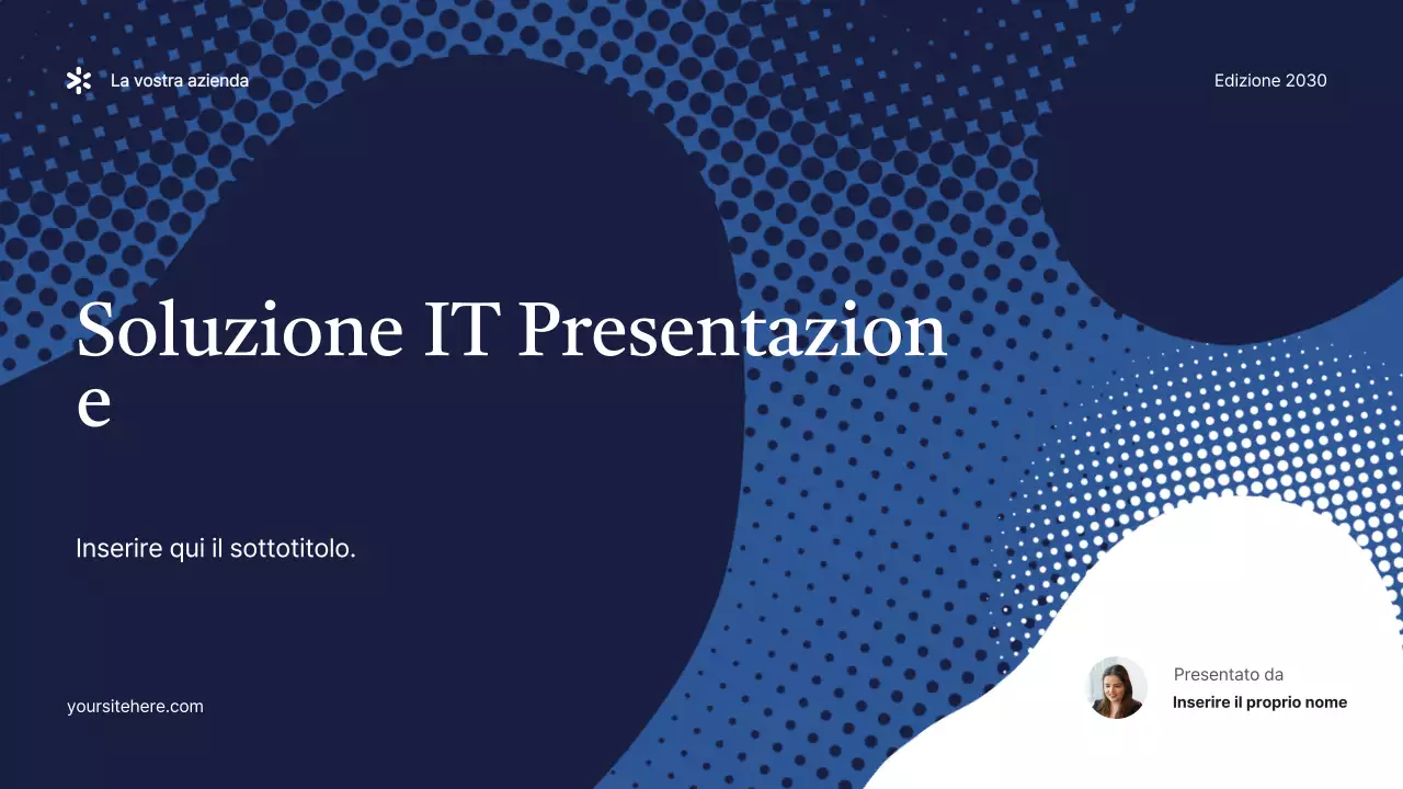 Presentazione IT moderna blu