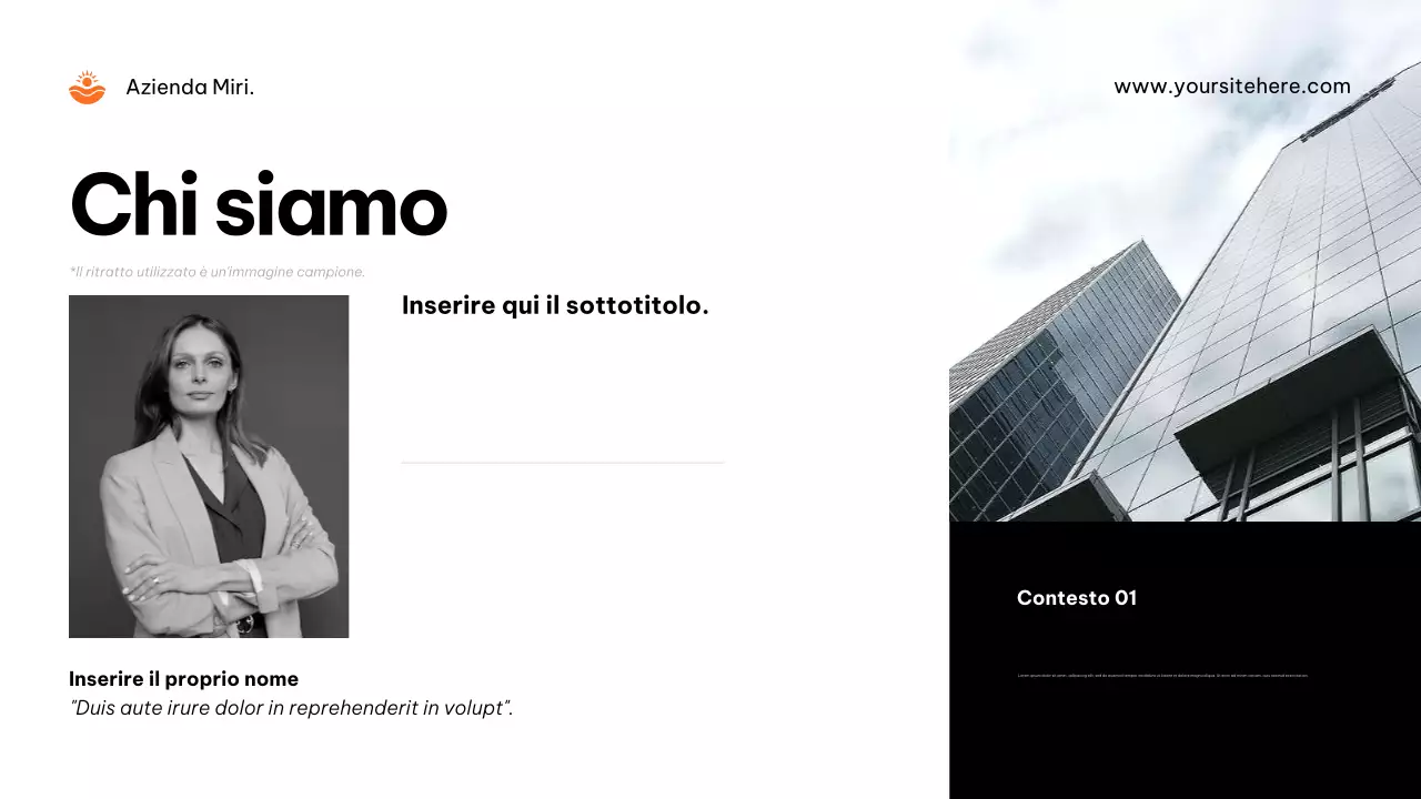 Pubblicità dell'agenzia Orange Modern