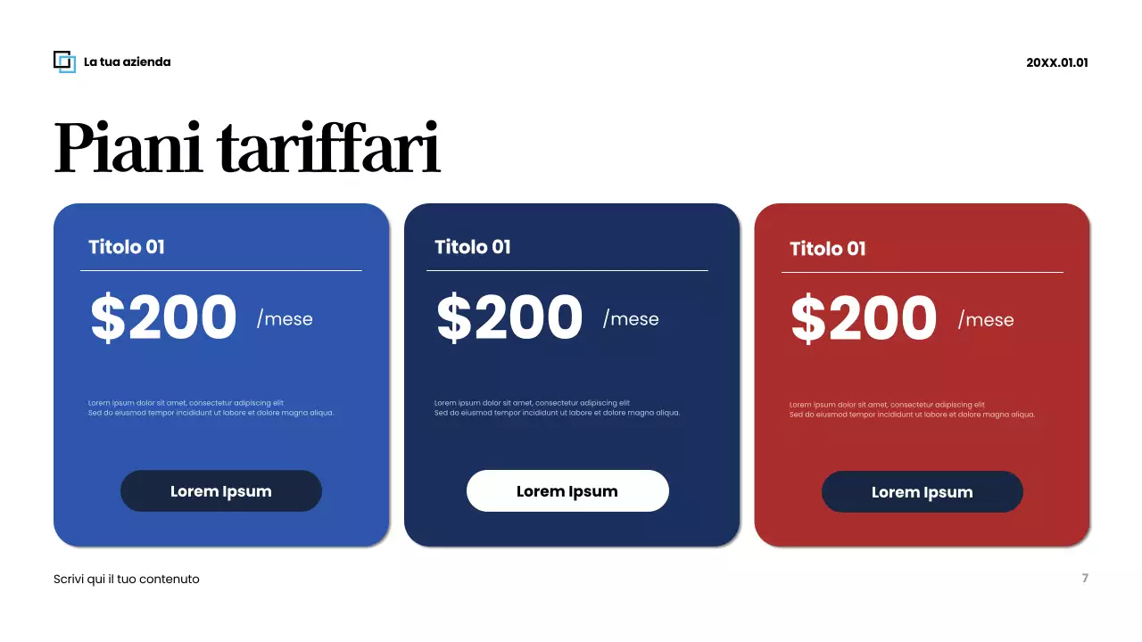 Presentazione aziendale moderna rossa