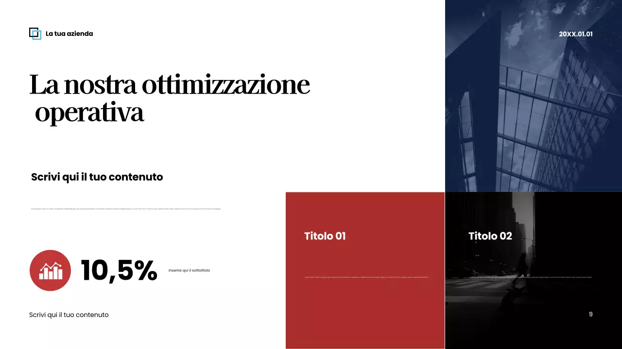 Presentazione aziendale moderna rossa