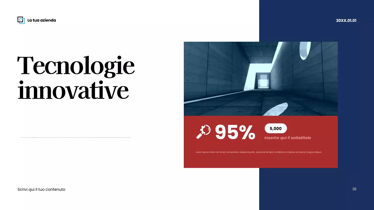 Presentazione aziendale moderna rossa