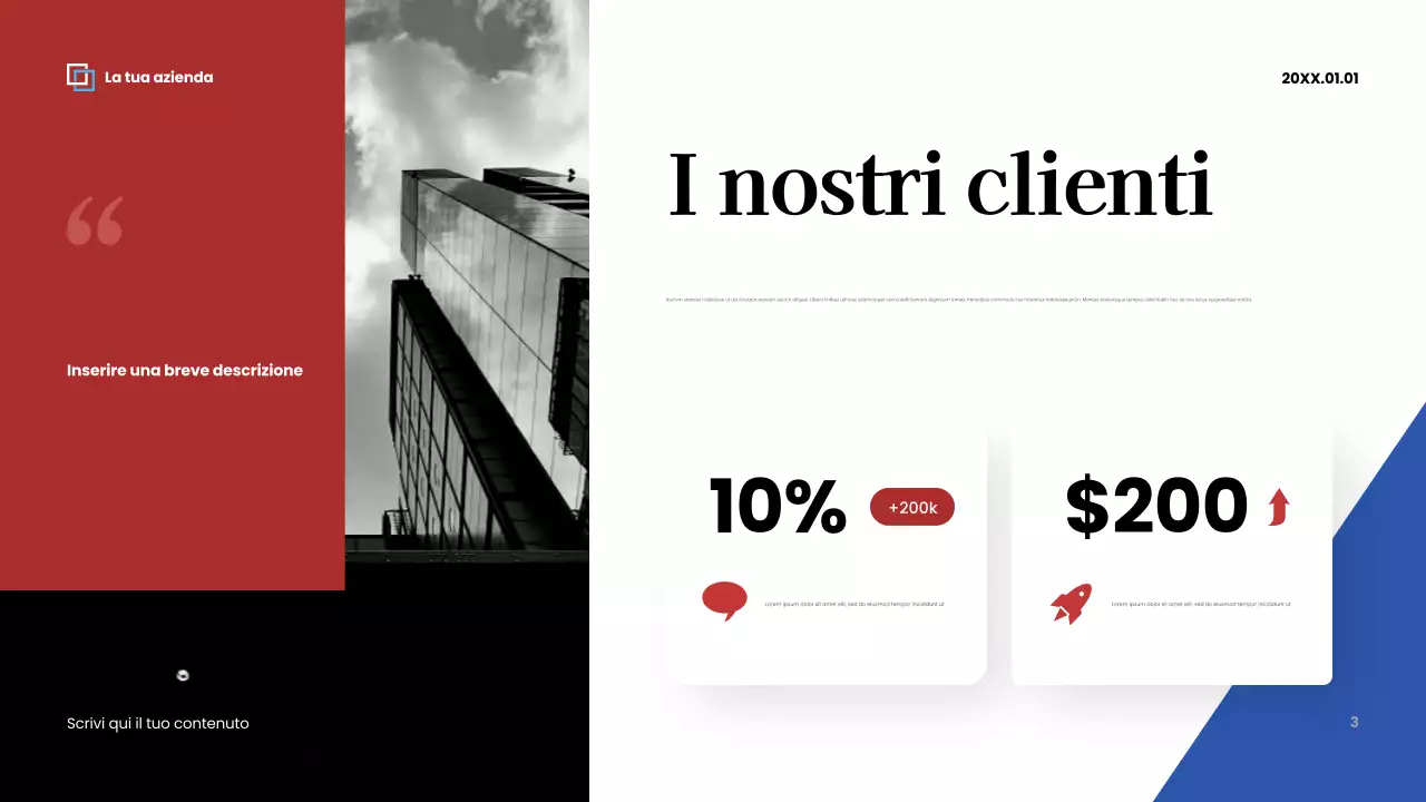 Presentazione aziendale moderna rossa