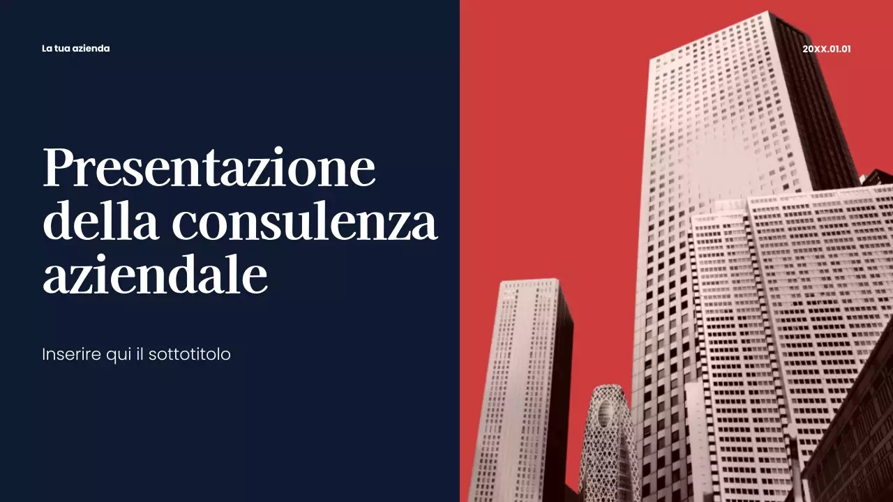 Presentazione aziendale moderna rossa