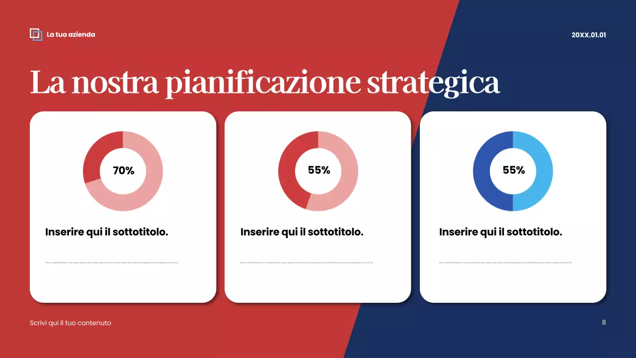 Presentazione aziendale moderna rossa