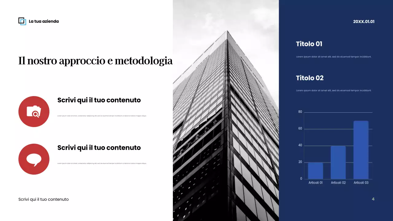 Presentazione aziendale moderna rossa