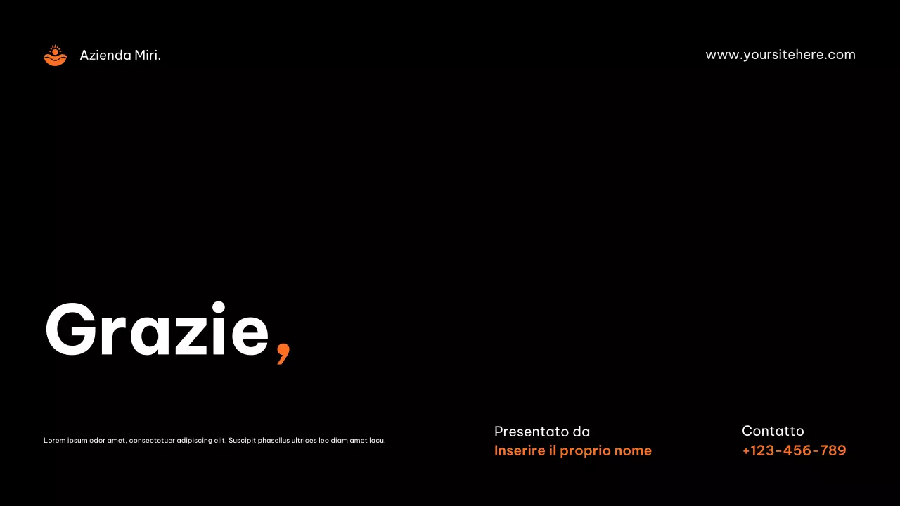 Pubblicità dell'agenzia Orange Modern