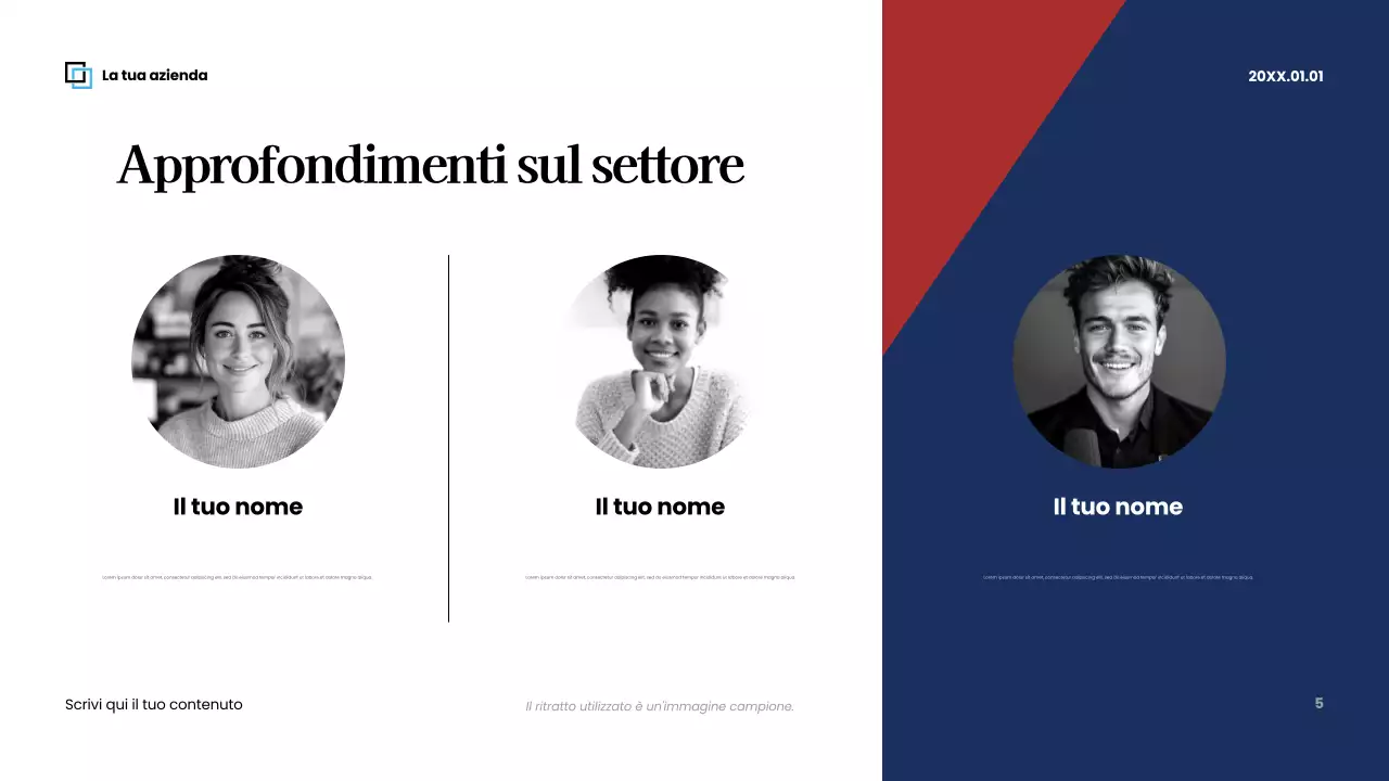 Presentazione aziendale moderna rossa