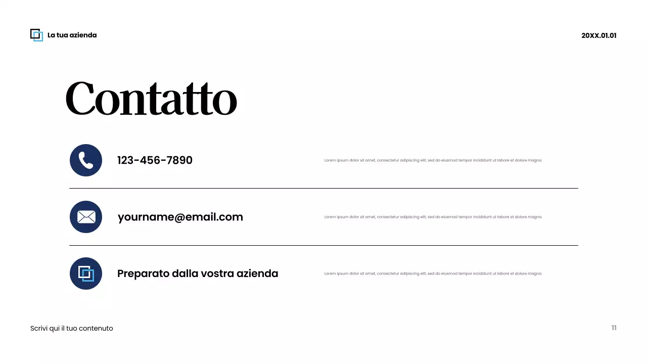 Presentazione aziendale moderna rossa