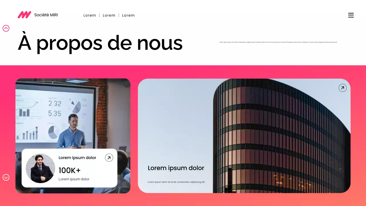 présentation de marketing numérique moderne en dégradé