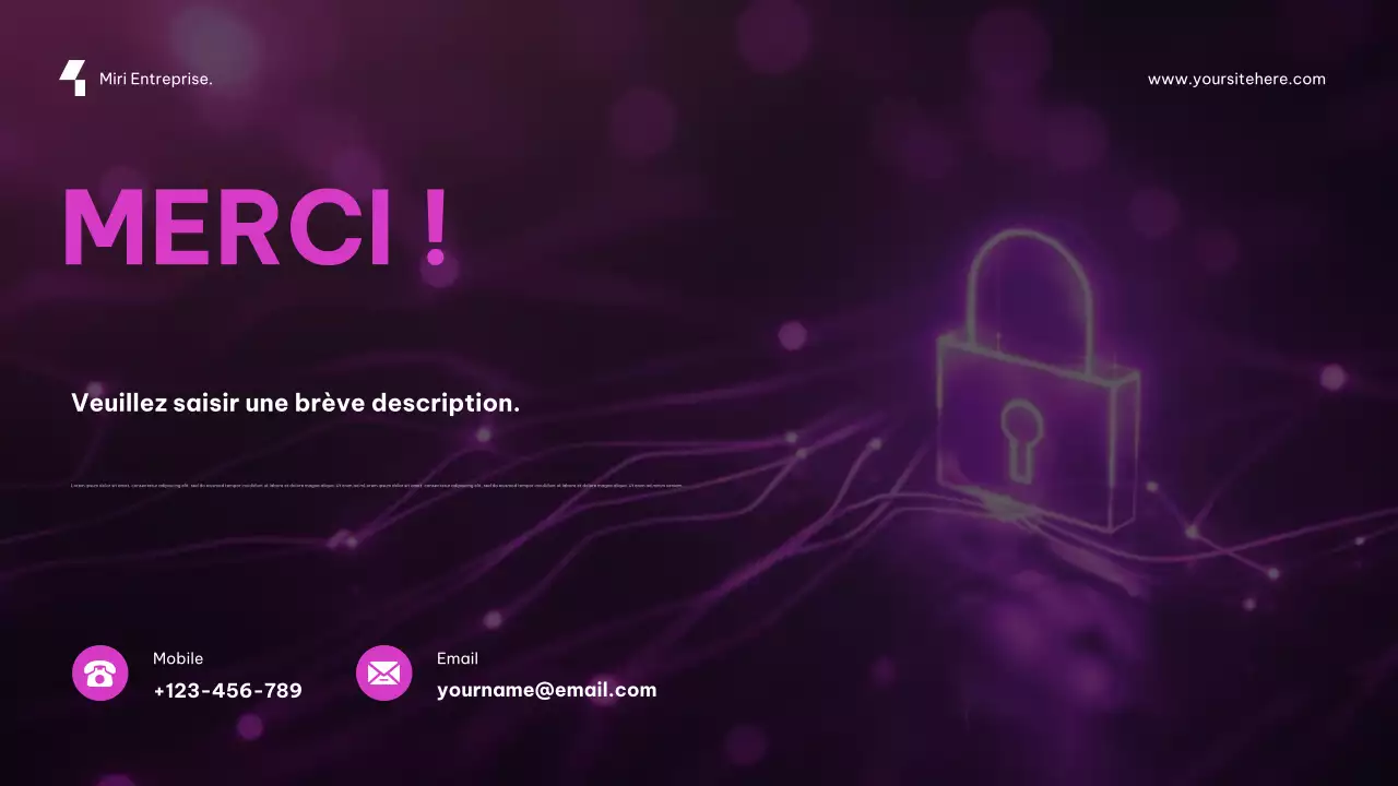 Promotion de la cybersécurité futuriste violette