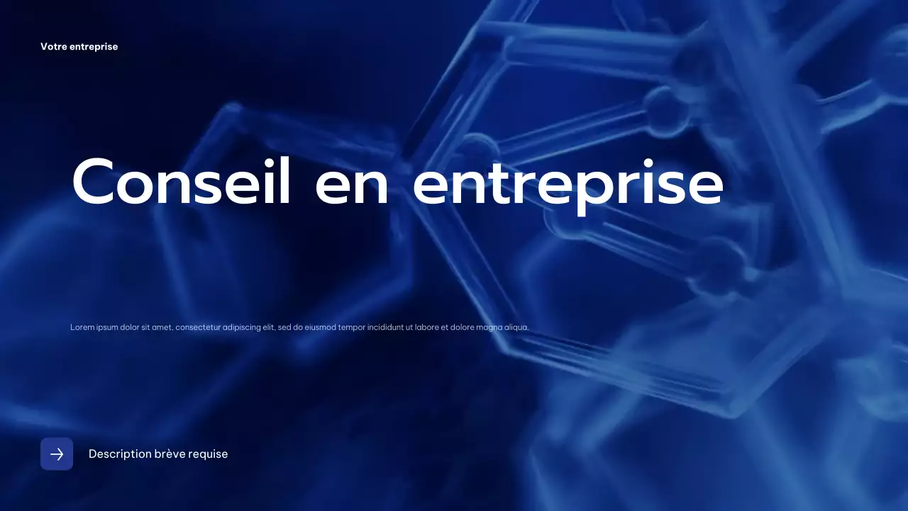 Présentation commerciale moderne bleue