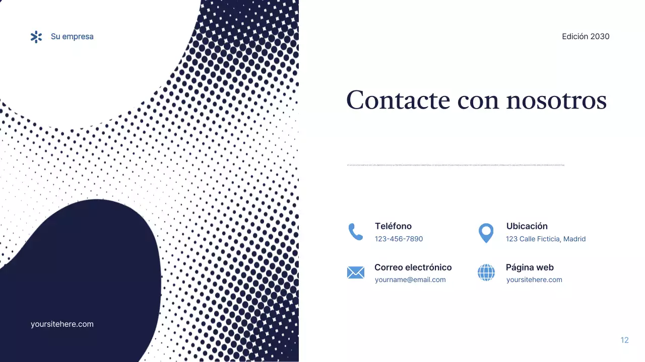 Presentación de TI moderna en azul