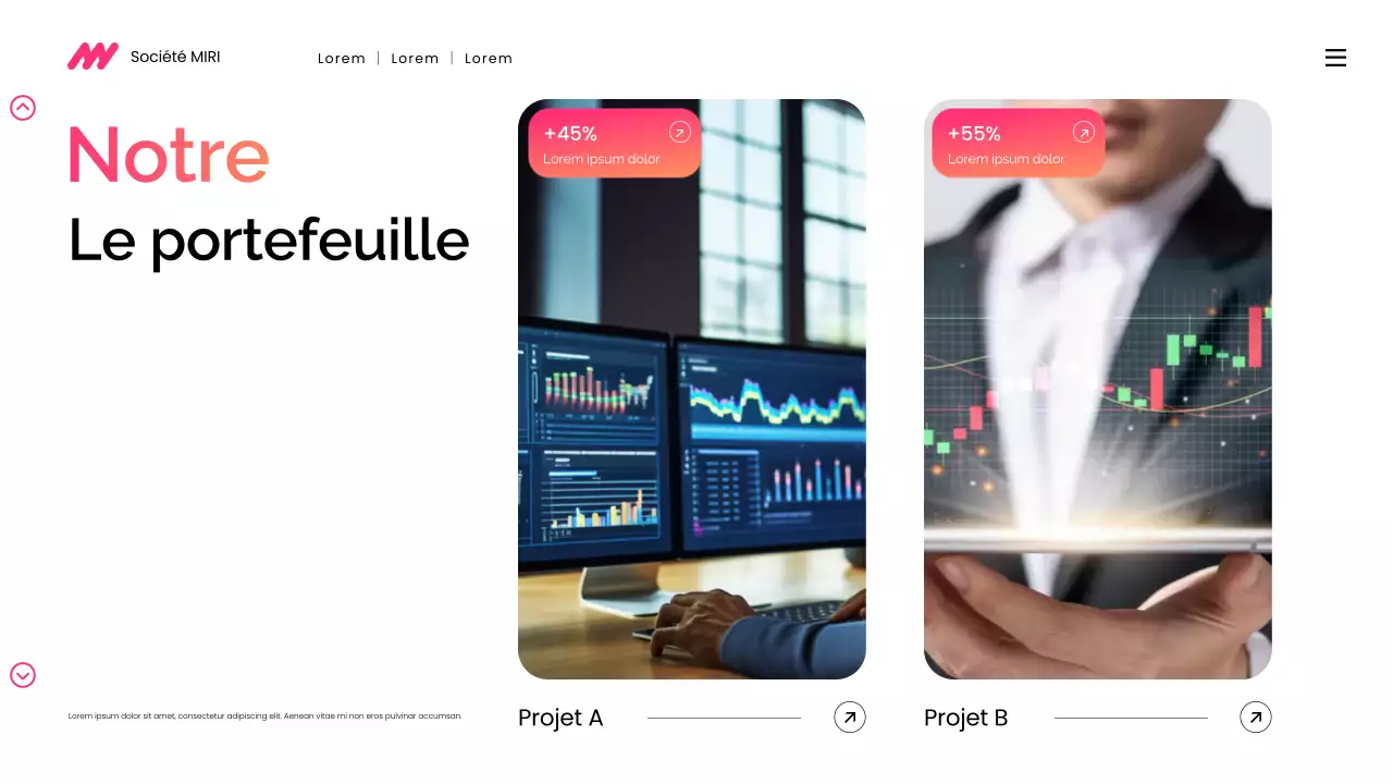 présentation de marketing numérique moderne en dégradé