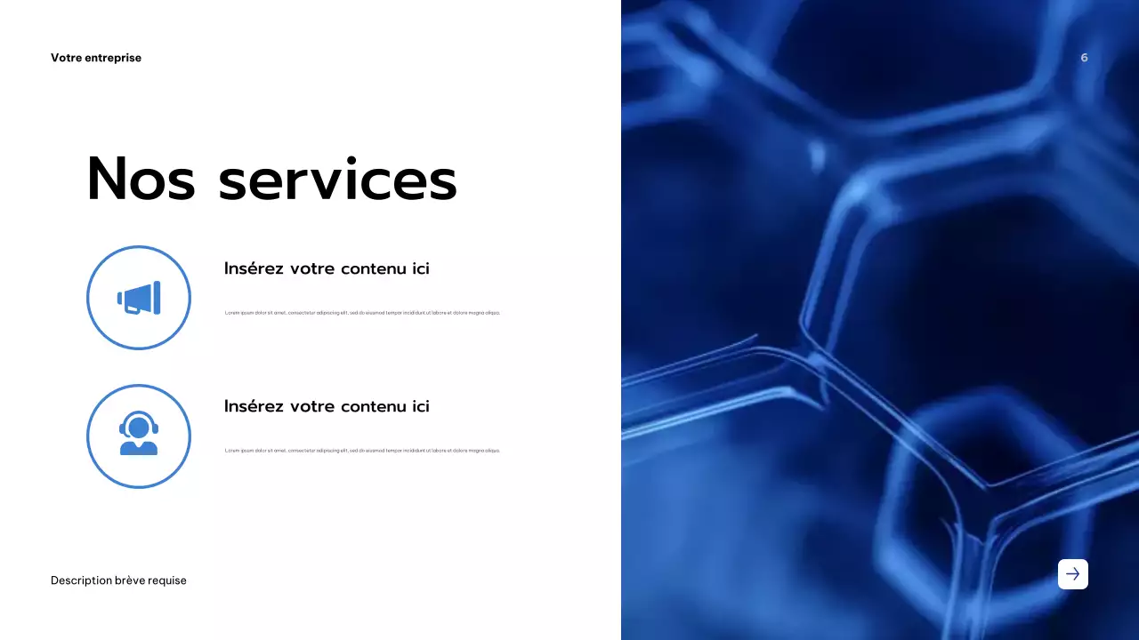 Présentation commerciale moderne bleue