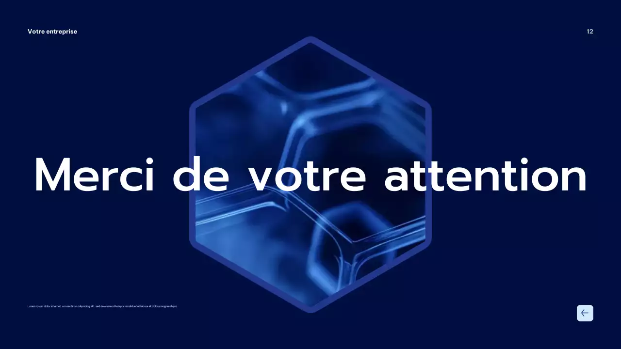 Présentation commerciale moderne bleue