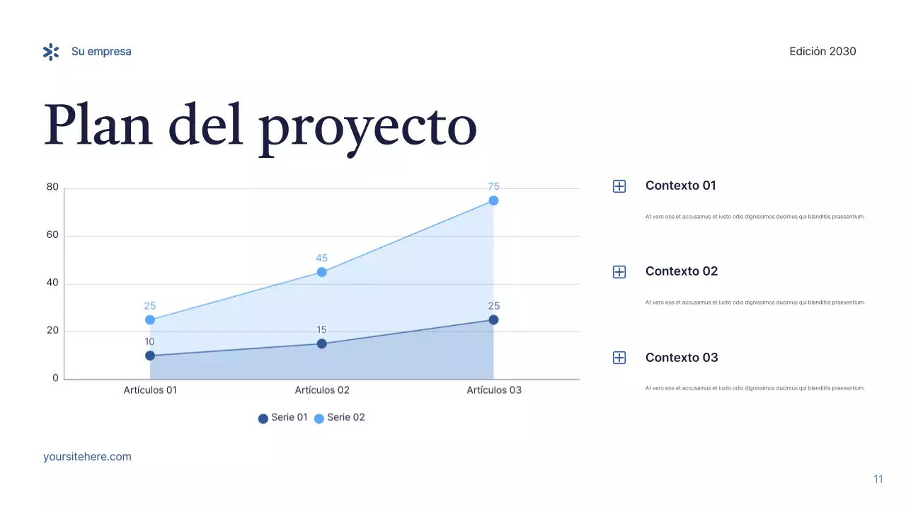 Presentación de TI moderna en azul