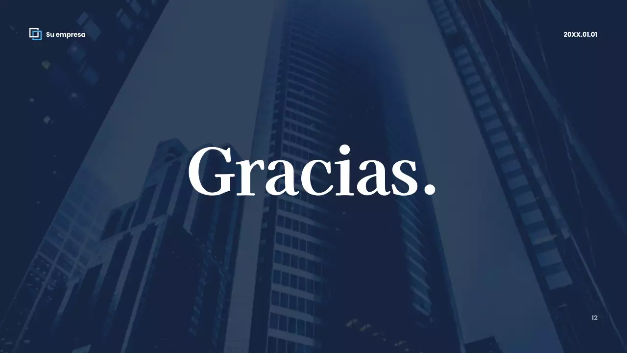 Presentación empresarial moderna en rojo